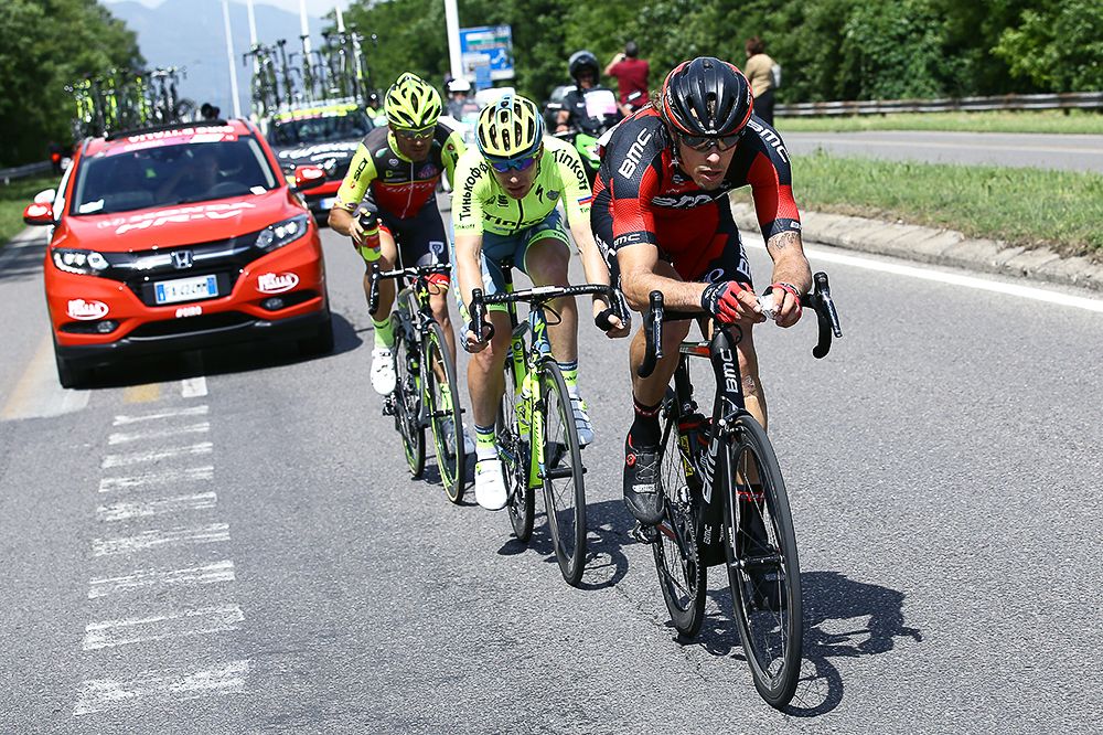 Daniel Oss powers the stage 17 breakaway at the Giro.