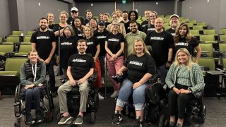 Group photograph of people attending the Global Accessibility Awareness Day