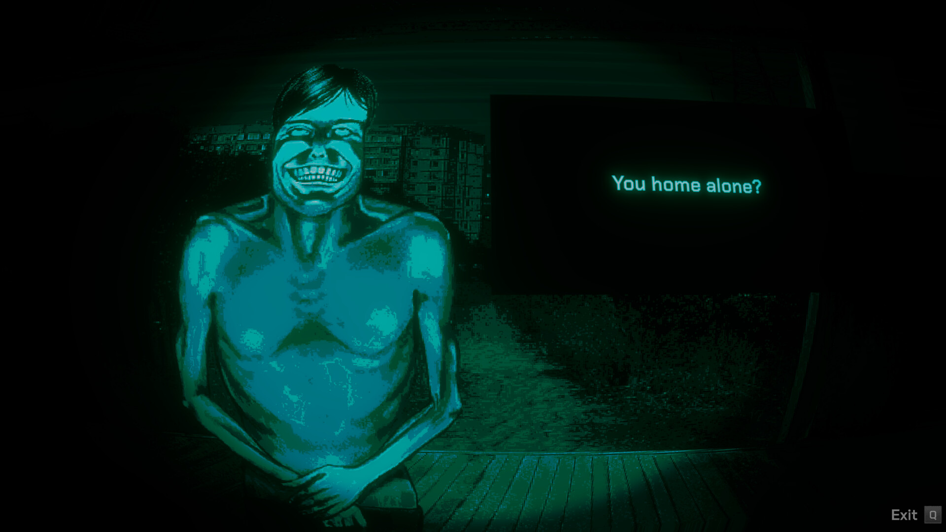 The pale visitor asks if you're home alone in No, I'm not a Human