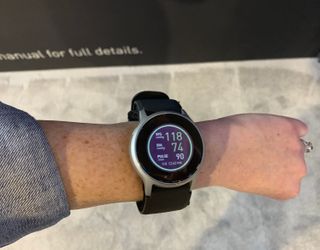 A normal reading on Omron's HeartGuide smartwatch.
