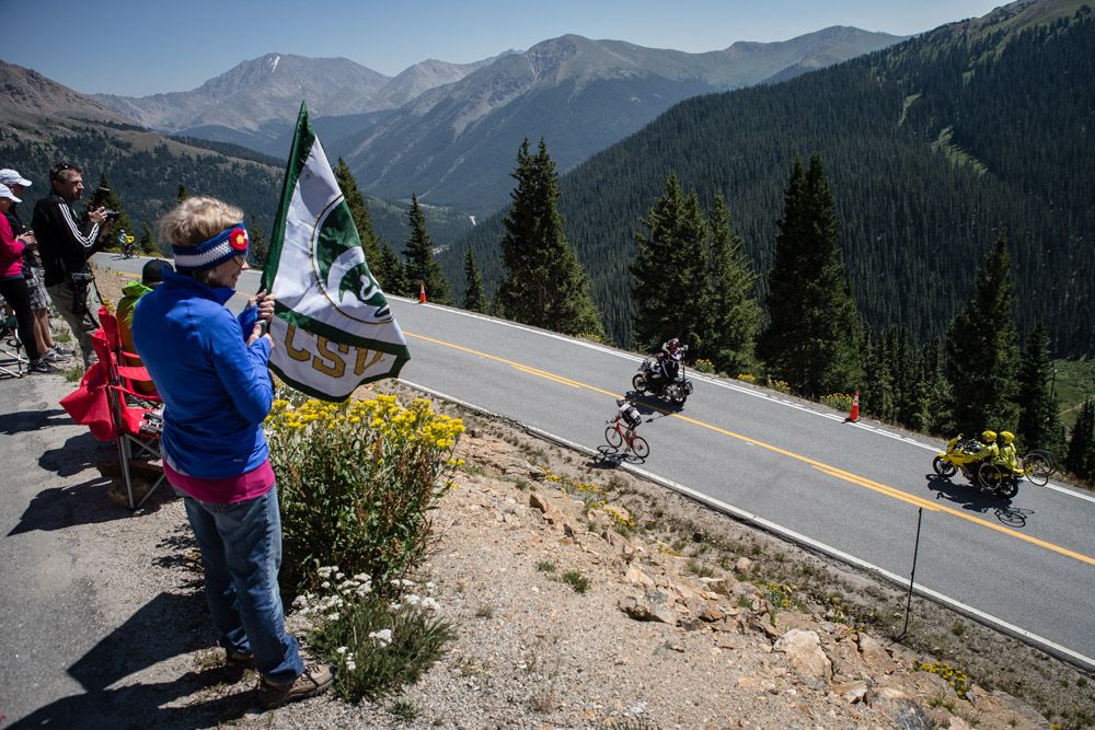 Fans watch as Laurent Didier (Trek) comes up the final climb