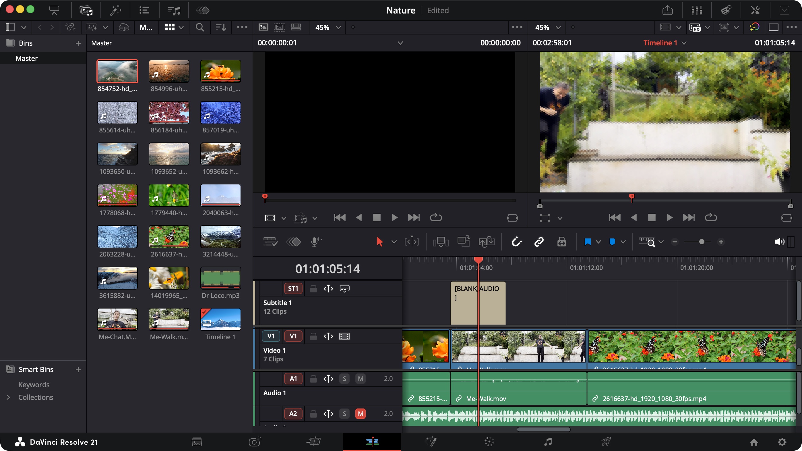 DaVinci Resolve screenshot during our review