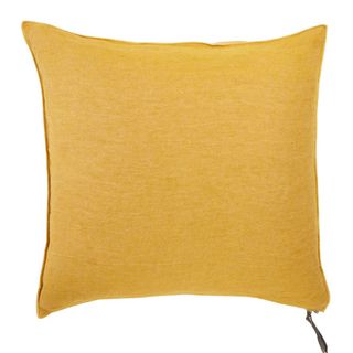 A bright yellow pillow