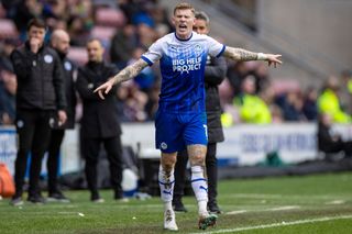 Wigan Athletic season preview 2023/24 James McClean #11 of Wigan Athletic gesticulates during the Sky Bet Championship match between Wigan Athletic and Norwich City at the DW Stadium, Wigan on Saturday 18th February 2023. (Photo by Mike Morese/MI News/NurPhoto via Getty Images)