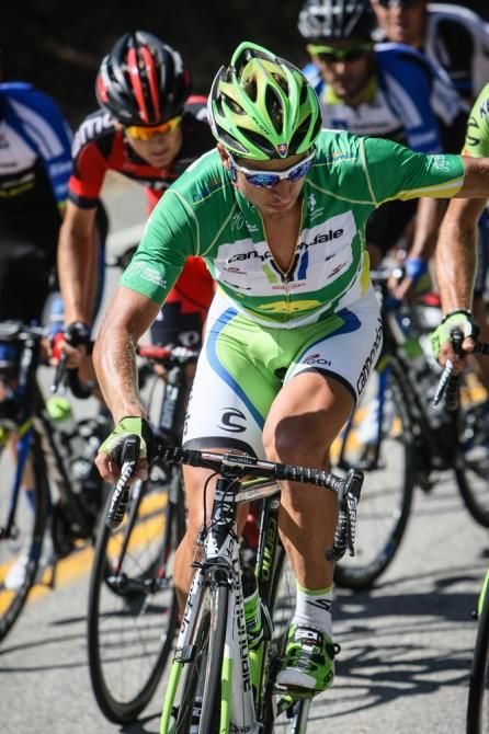 Peter Sagan (Cannondale) working his way up the climb