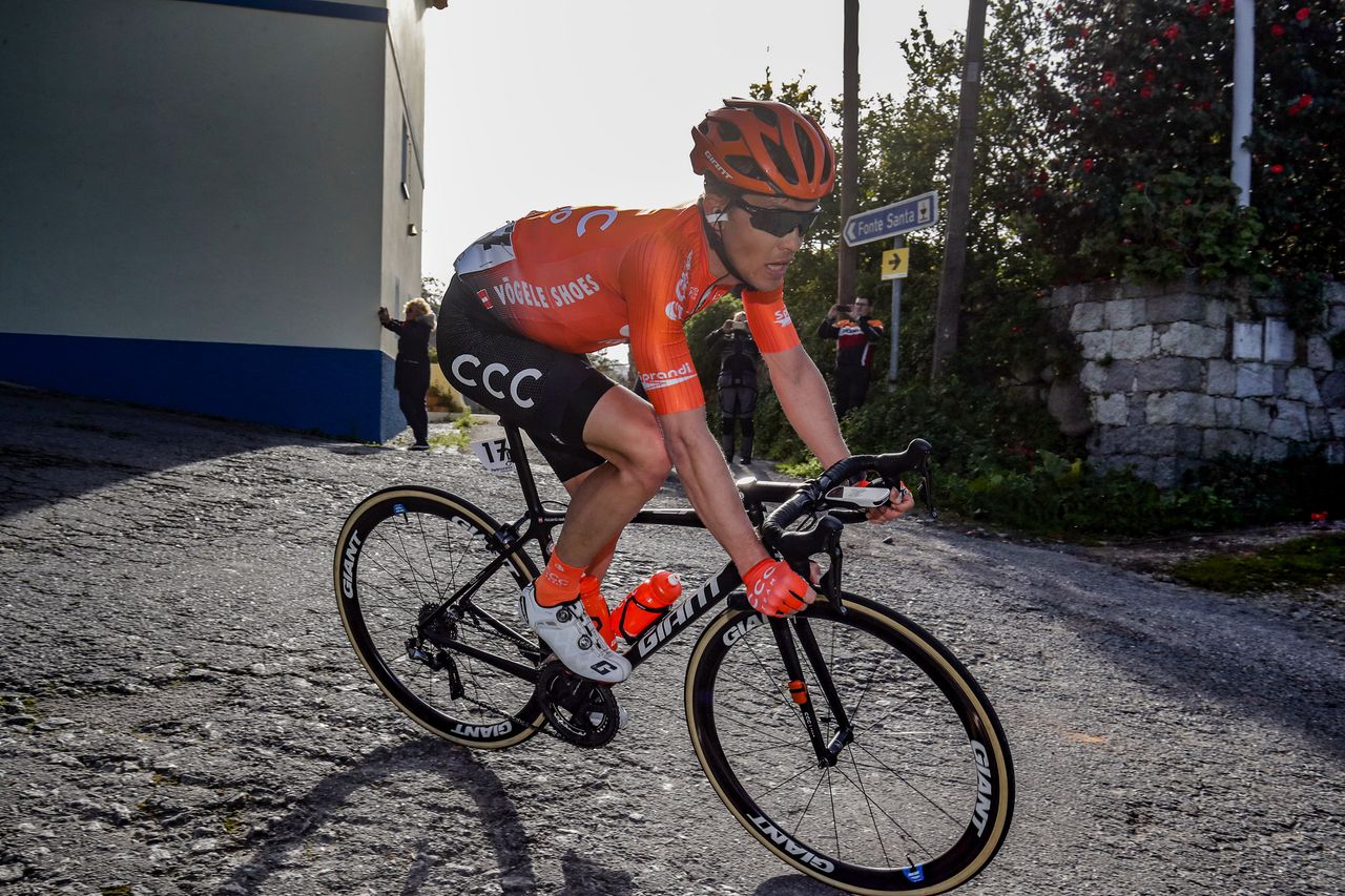 Riccardo Zoidl (CCC Team) in the breakaway