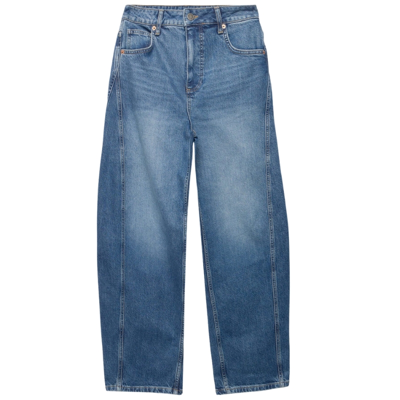 Mint Velvet, Mid Indigo Barrel Leg Jeans