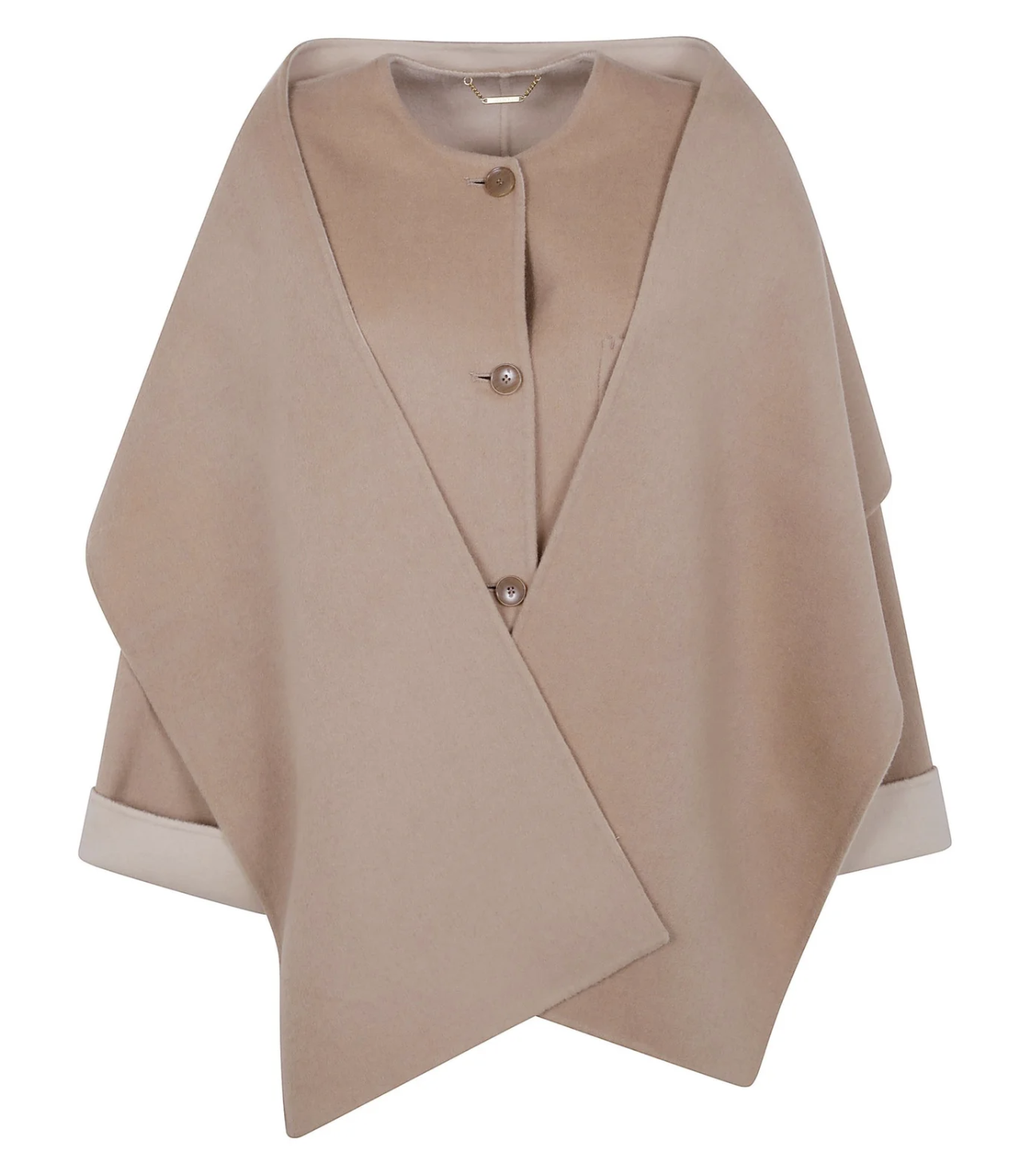 Seventy, Seventy Two-Colour Scarf Short Coat