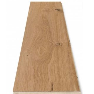 plank of engineered wood flooring in warm natural colour
