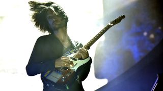 Radiohead's Jonny Greenwood performs live