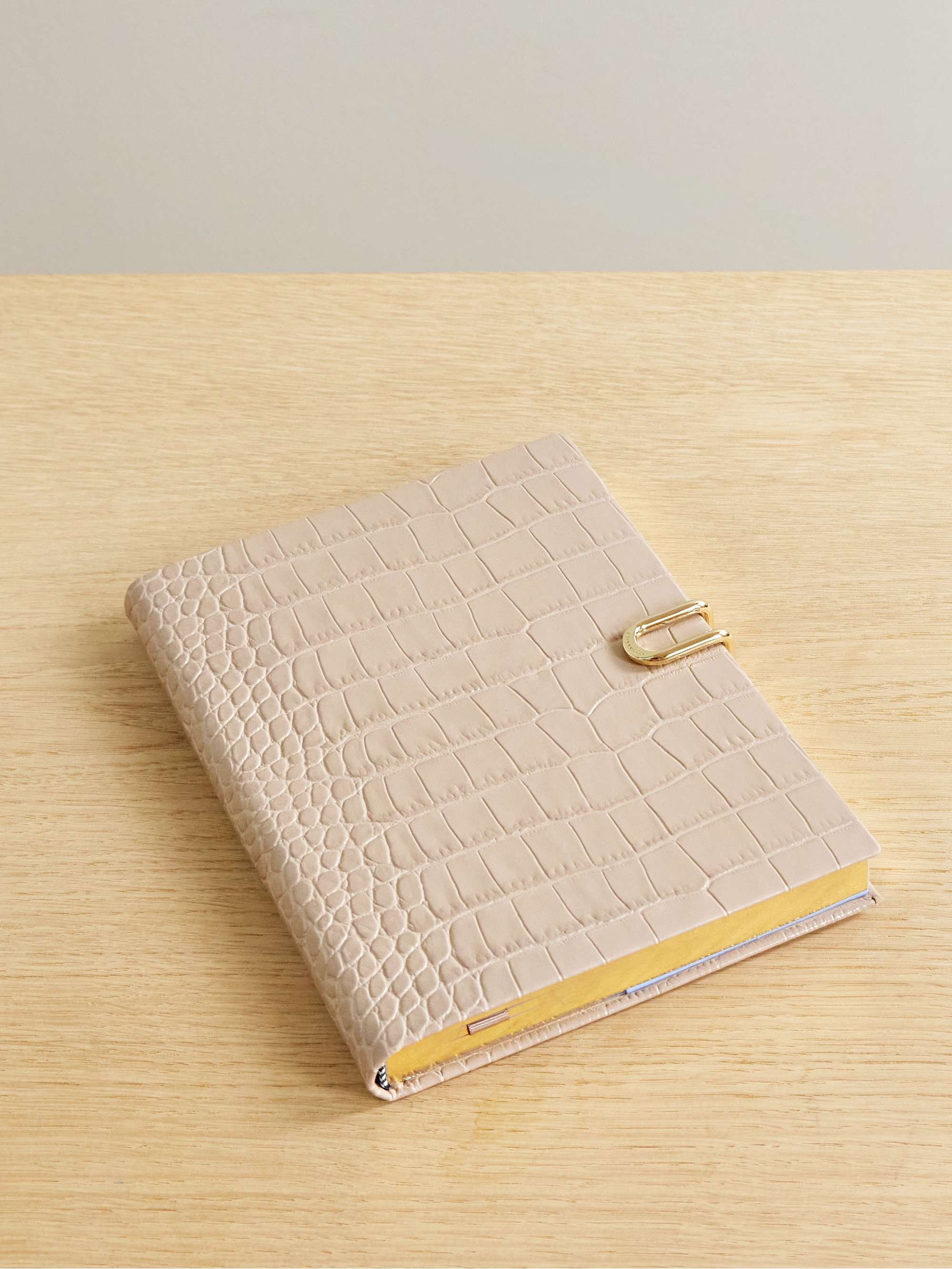 Soho Croc-Effect Leather Notebook