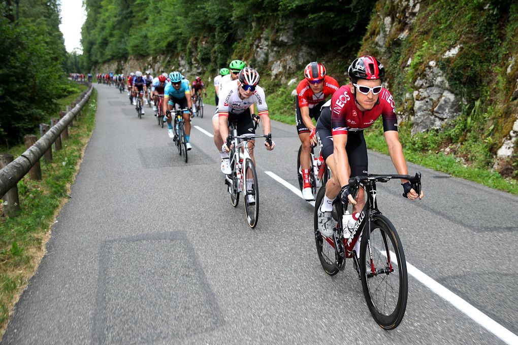 Geraint Thomas in the bunch during stage 7 at the Tour de France