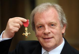 Gordon Taylor collecting his OBE from the Prince of Wales at Buckingham Palace. He was appointed in the 2008 New Year Honours