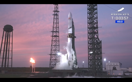 New Glenn Mission NG-3 on launch pad