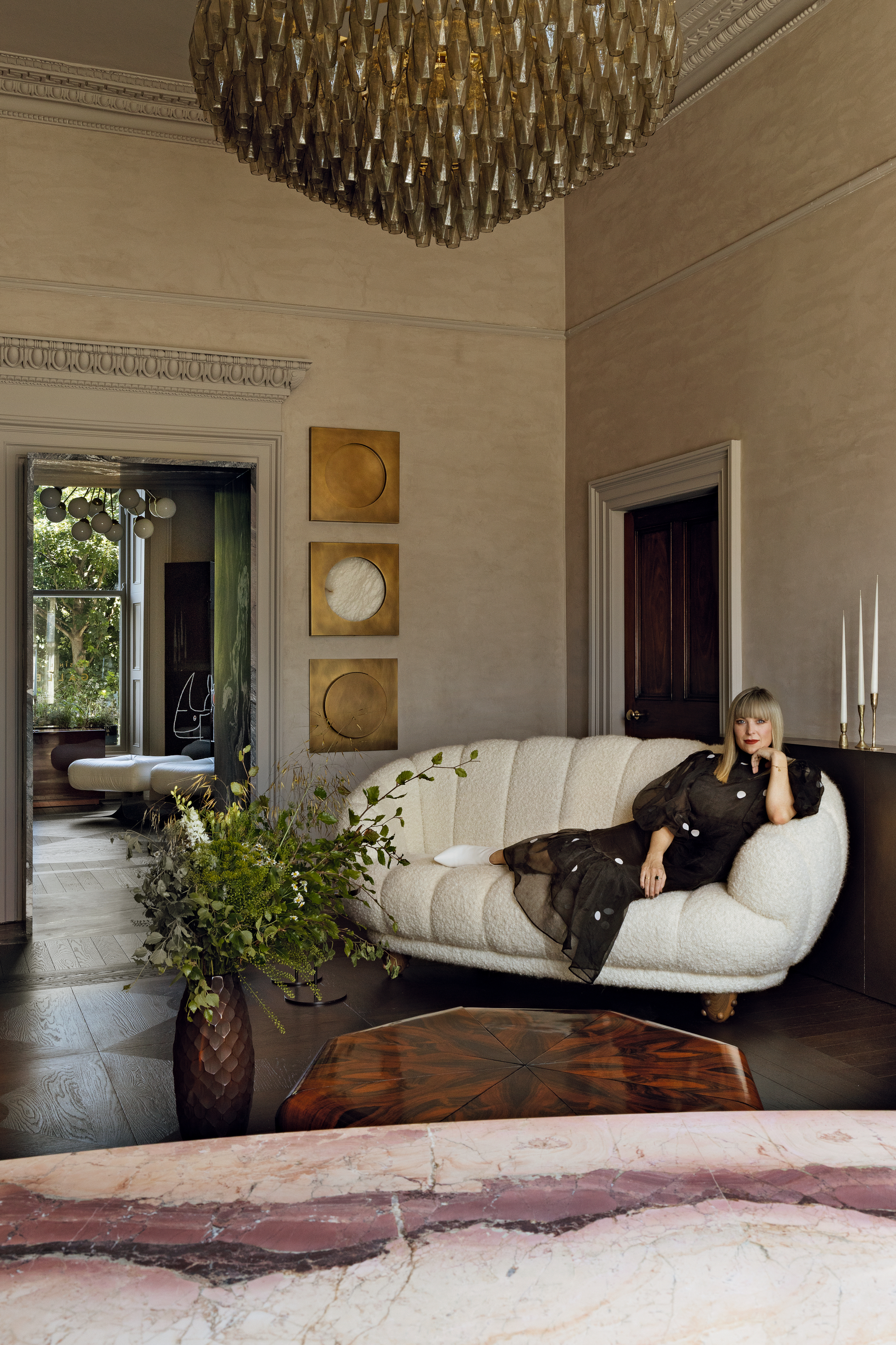 Roisin Lafferty's new gallery - Roisin lounging on a cream sofa