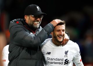 The Reds' unbeaten start was under severe threat until substitute Adam Lallana salvaged a 1-1 draw at bitter rivals Manchester United in October with an 85-minute equaliser at Old Trafford. The midfielder's late intervention was his first goal since May 2017