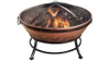 Peaktop FP35 Outdoor 35-Inch Round Steel Wood Burning Fire Pit