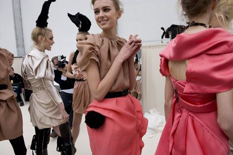 Backstage at Paris Fashion Week