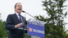 PHILADELPHIA, PENNSYLVANIA - JUNE 14: U.S. Rep. Jamie Raskin speaks as people protest in Philadelphia as part of the No Kings Rallies at Love Park on June 14, 2025 in Philadelphia, Pennsylvania. (Photo by Lisa Lake/Getty Images for No Kings)