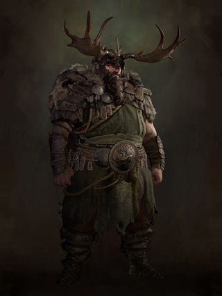 Concept art of the Druid in Diablo IV