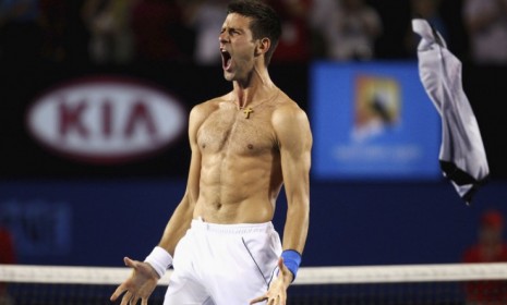 Novak Djokovic of Serbia