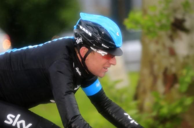 Sky's Bradley Wiggins had a rough day in the saddle during stage 12