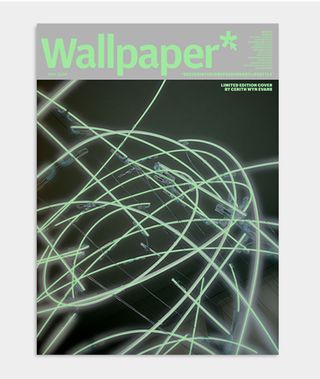 Artist Cerith Wyn Evans Wallpaper* magazine cover design for May 2009, featuring glow in the dark neon art