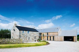 Granite side extension idea to farmhouse