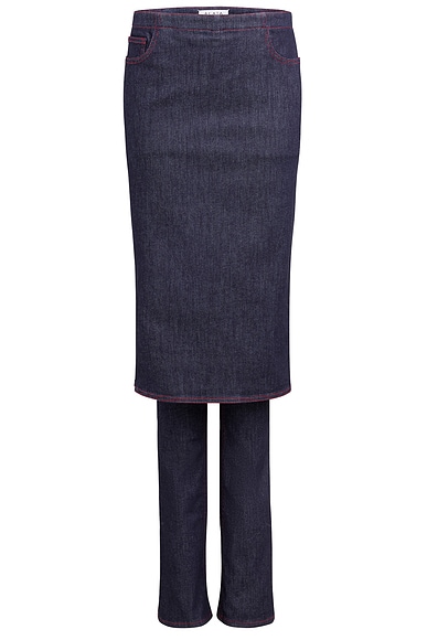 Straight Leg With Skirt Jeans