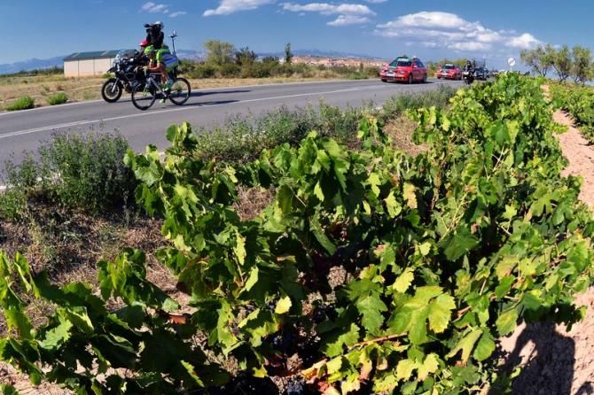 The riders would have to wait until the end of the stage before trying any of the local wines