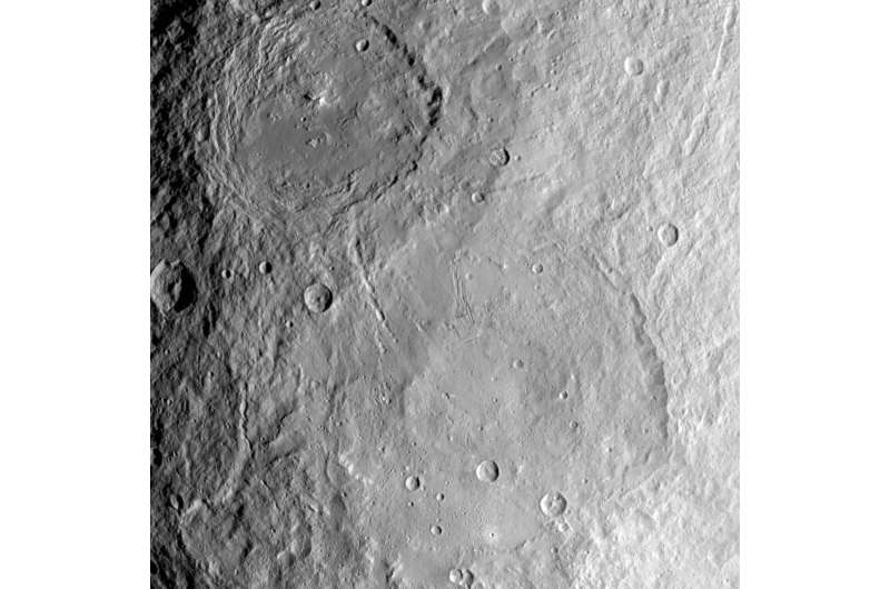 A grey pitted landscape