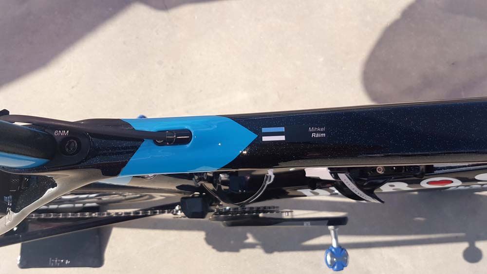 This particular bike belongs to sprinter Mihkel Raim