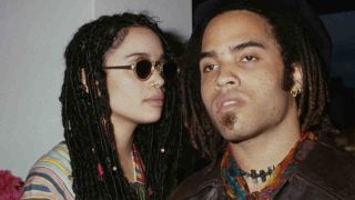 Lenny Kravitz and then-wife Lisa Bonet attending a party in 1987