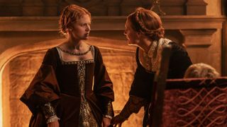 Alicia von Rittberg and Romola Garai in Becoming Elizabeth