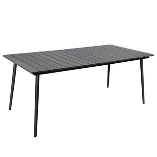 black outdoor dining table