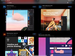 Adobe apps on the Apple App Store for iPadOS
