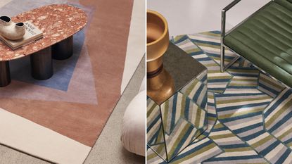 geometric rugs by Deirdre Dyson