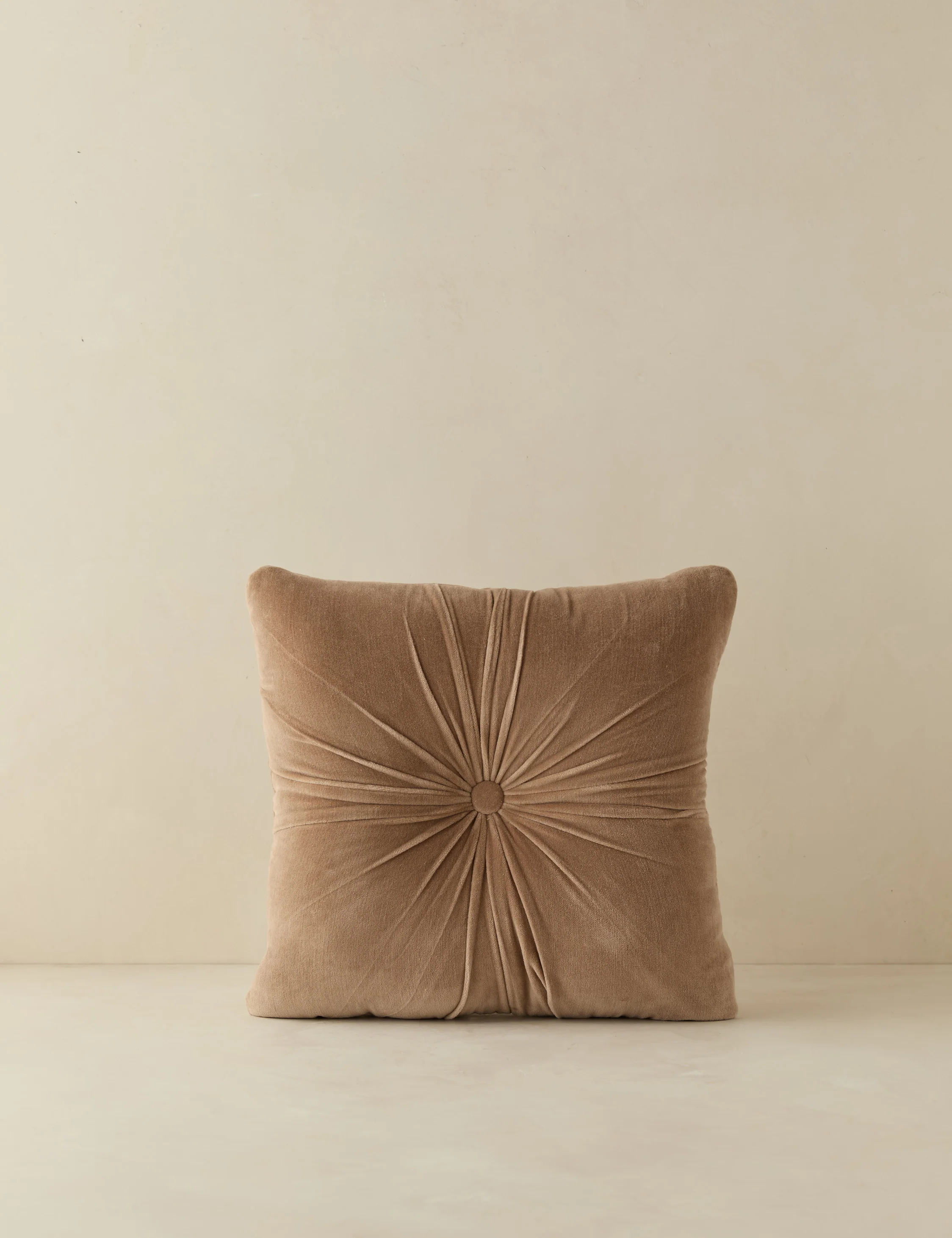 Velvet tufted pillow