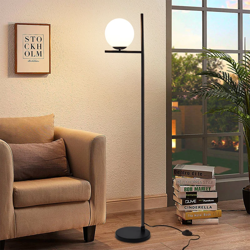 Black tree floor lamp