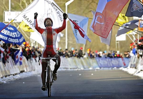 Pawel Szczepaniak (Poland) celebrates the win.