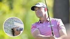 Padraig Harrington hits a fairway wood off the tee