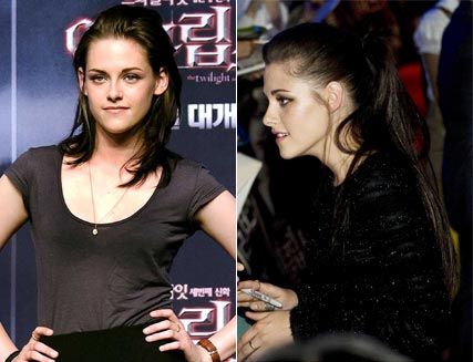 Kristen Stewart shows off new long hair at Twilight Eclipse premiere, South Korea