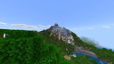 Minecraft best seeds snowy mountain and forest