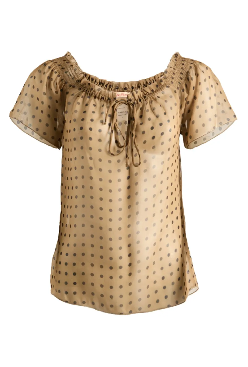 An image of a polka-dot top from Fruity Booty.
