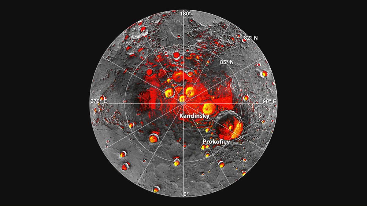 Water Ice Found at Mercury's North Pole Space