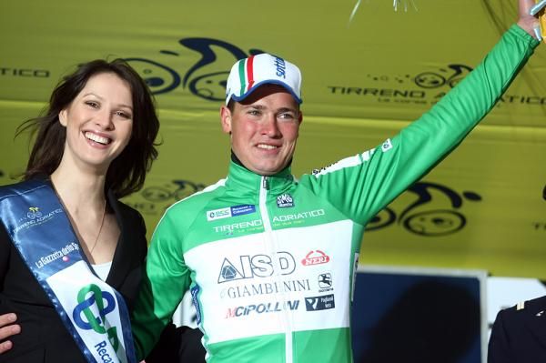 Dmytro Grabovskyy (ISD Neri) took the mountains jersey after his long, solo escape.