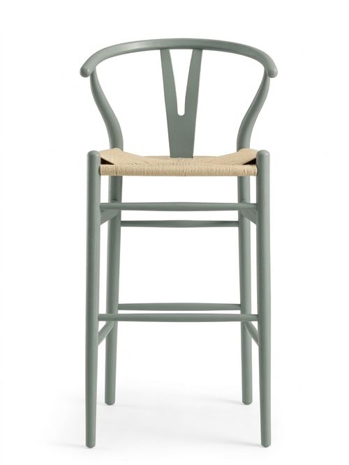 Hansel Wooden Natural Weave Bar Stool
