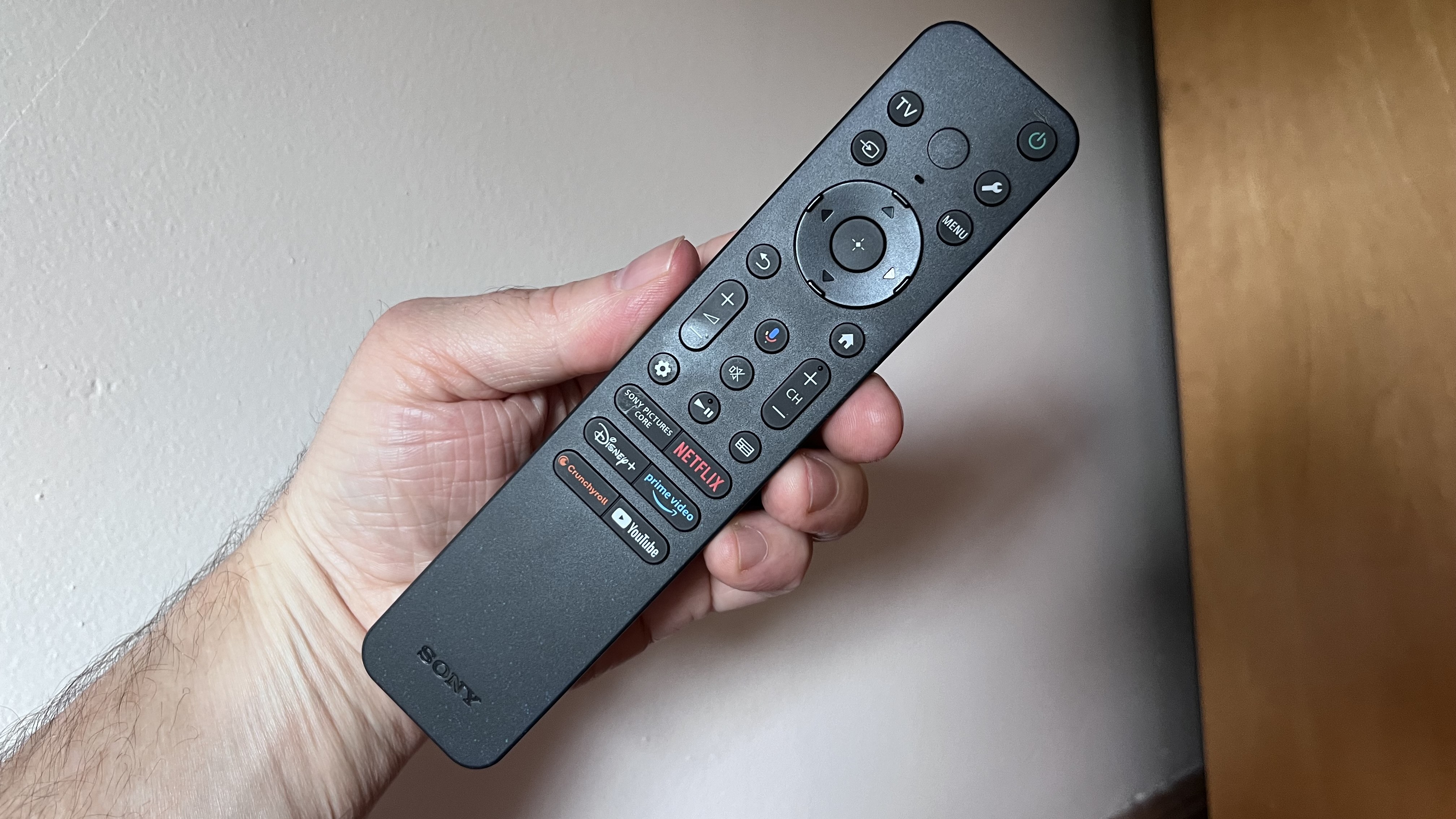 Sony Bravia 8 II remote control held in hand
