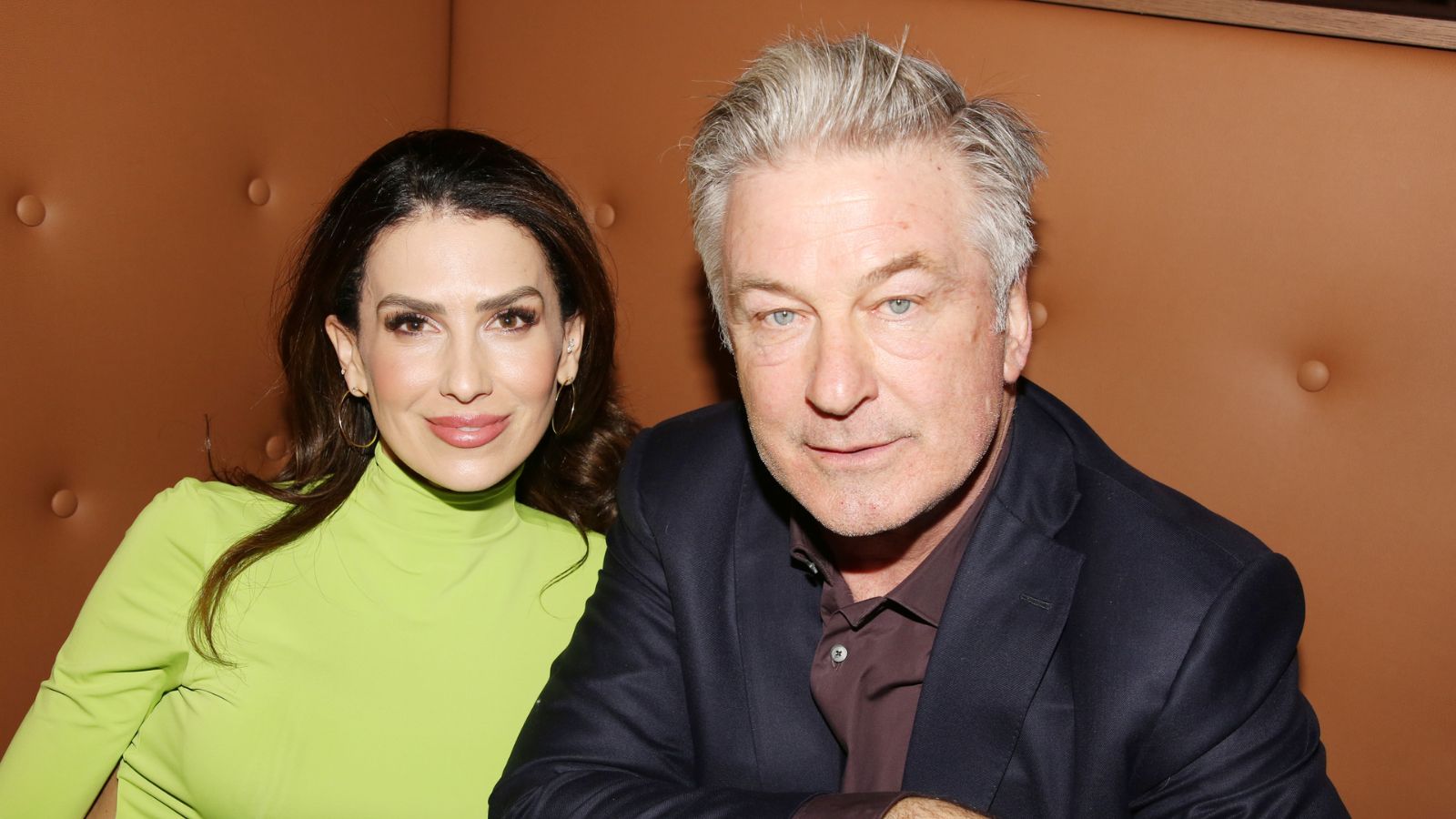 hilaria and alec baldwin looking at the camera