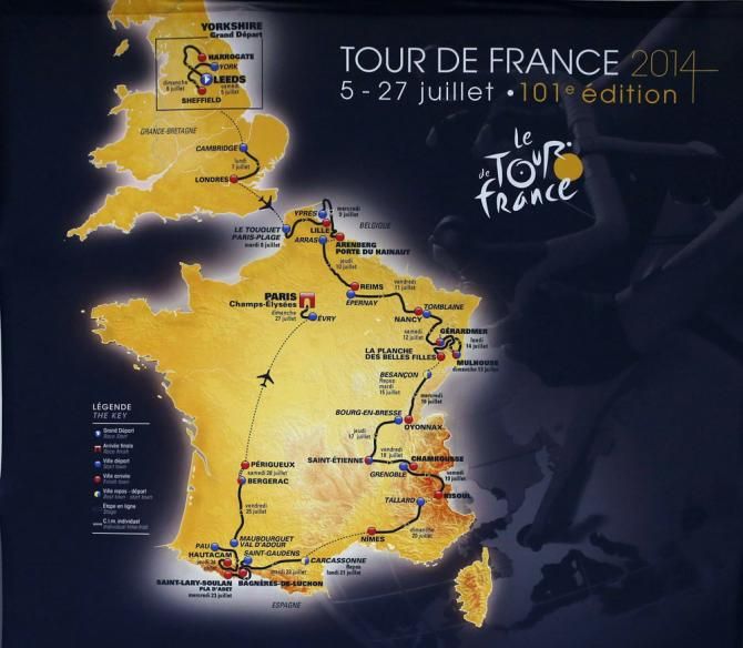 The 2014 Tour de France route was unveiled at the Palais des Congres